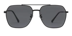 Men's Modern Black Polarized Aviator Sunglasses - P8630