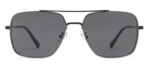 Oversized Square Double Rim Metal Sunglasses - P8715