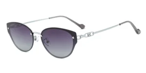 Luxury Half-Rim Cat Eye Sunglasses with Chain Detail - P8801