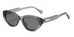 Retro Oval Chunky Acetate Cat Eye Sunglasses - 55051