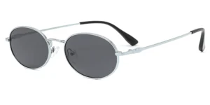 90s Retro Engraved Hinge Oval Metal Sunglasses - P8710