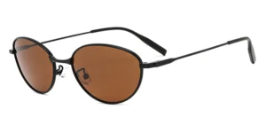 Classic Unisex Thin Metal Oval Sunglasses - P8806