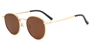 Classic Unisex Thin Metal Round Sunglasses - P1871