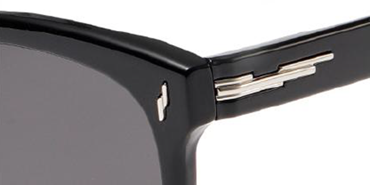Oversized Geometric Square Sunglasses with Signature Triple-Bar Metal Hinges - Image 11