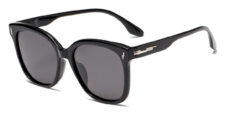 Oversized Geometric Square Sunglasses with Signature Triple-Bar Metal Hinges - Image 3