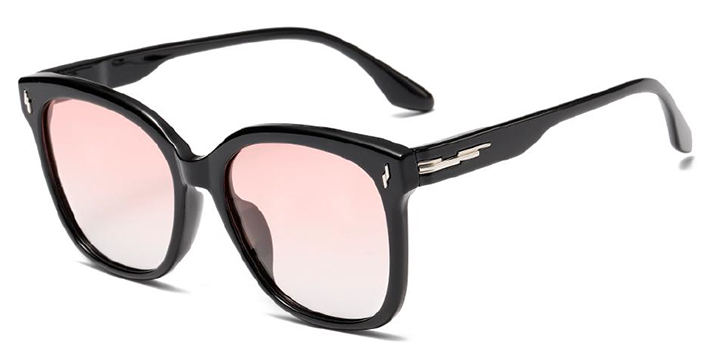 Oversized Geometric Square Sunglasses with Signature Triple-Bar Metal Hinges - Image 4