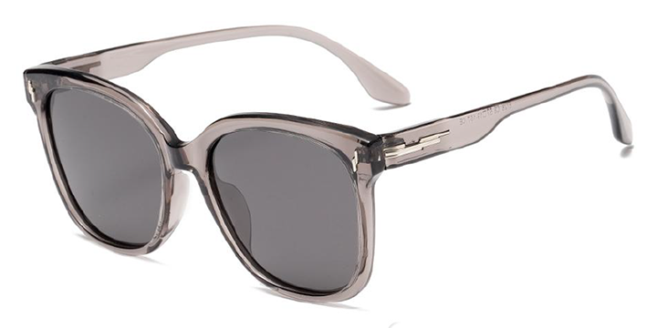 Oversized Geometric Square Sunglasses with Signature Triple-Bar Metal Hinges
