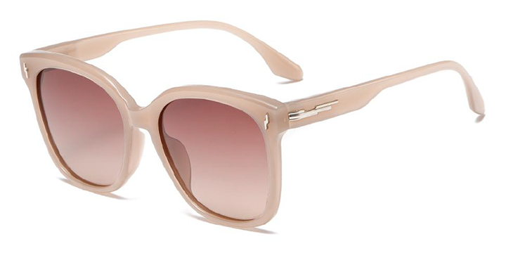 Oversized Geometric Square Sunglasses with Signature Triple-Bar Metal Hinges - Image 8